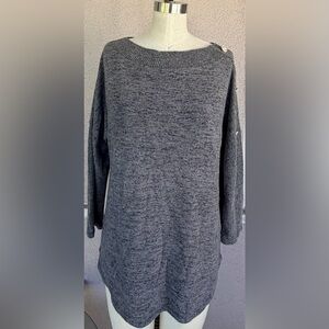 Elegant Charcoal Women's Crew Neck Sweater